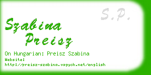 szabina preisz business card